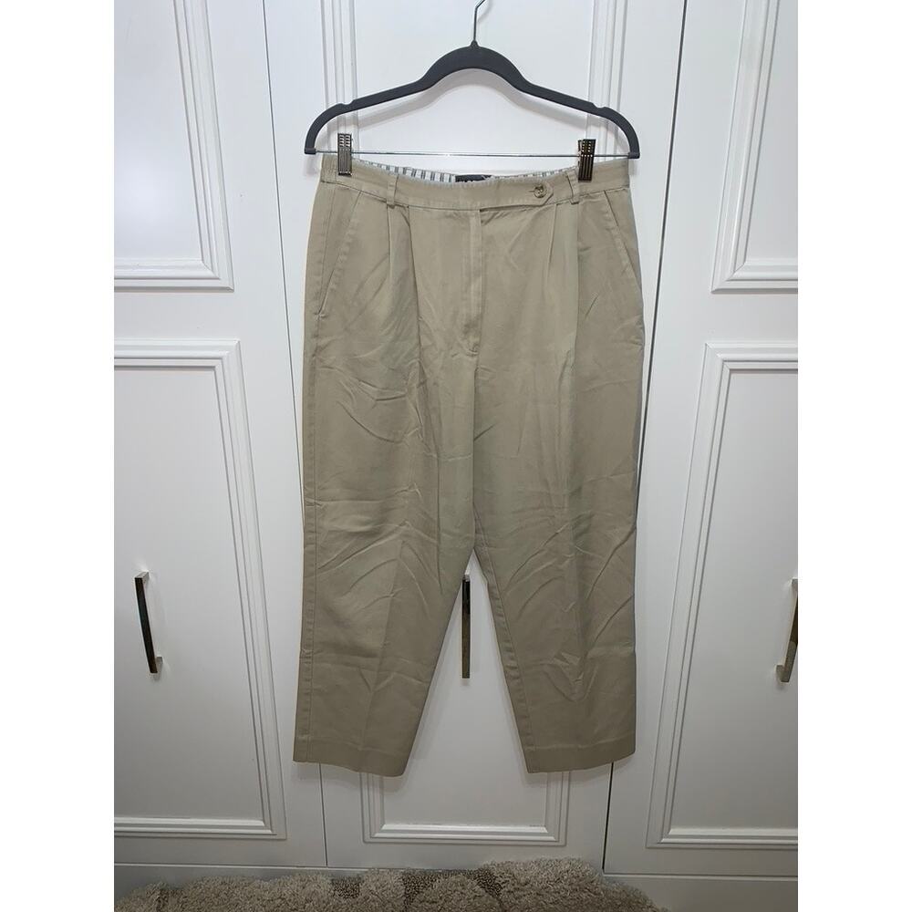 Talbots Petites Women's Size 12 Beige Chino Pants Straight Leg